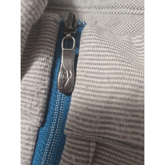Quarter Zip Pullover Men's Casual Long Sleeve Top Gray Blue‎ Large - Picture 10 of 13